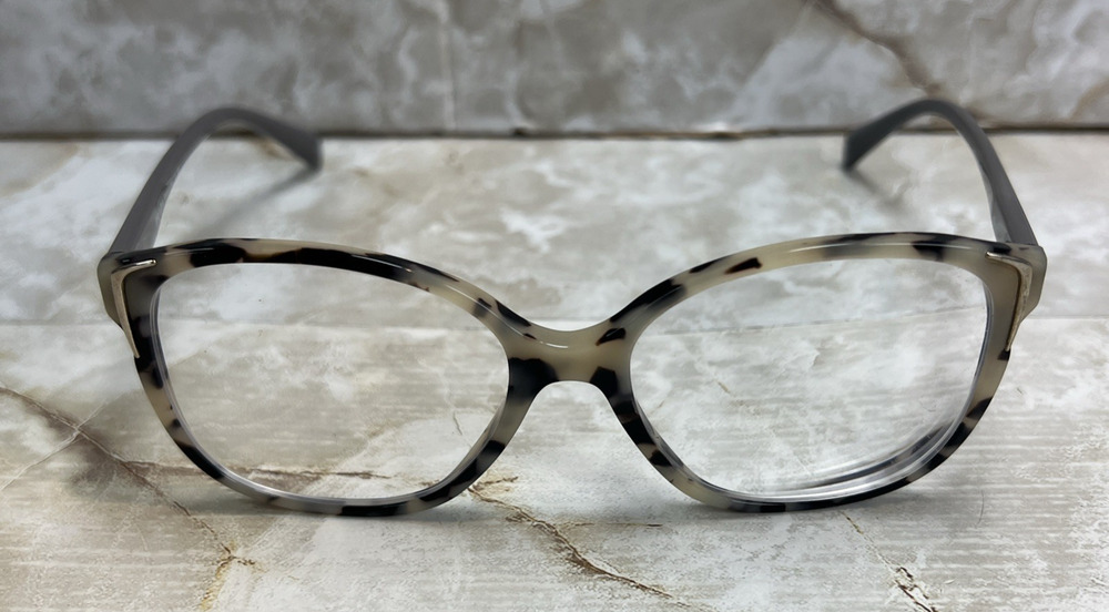 Prada Eyeglasses SPR 01O KAD-3M1 Grey White Havana 55-17-140 FRAMES ONLY